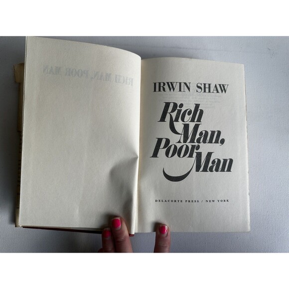 Rich Man Poor Man A Novel IRWIN SHAW Hardcover Red Dust Jacket - Picture 14 of 16